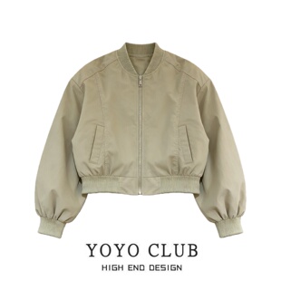 高级感时尚 大码 潮流外套潮 复古棒球服外套女2026春季 品牌折扣美式