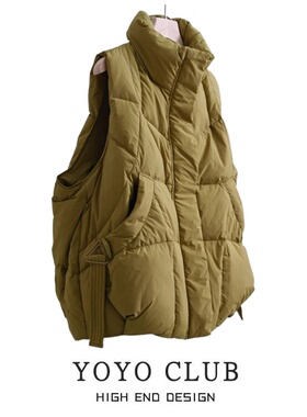 专柜折扣大码冬季羽绒棉服马甲女胖mm宽松立领坎肩背心马夹外套潮