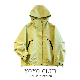 休闲连帽外套 大码 品牌折扣韩版 高级感简约百搭冲锋衣女2026年春季