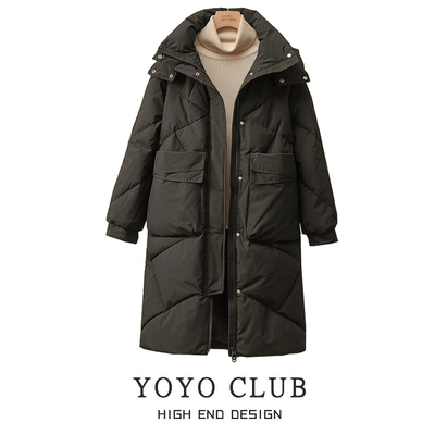 冬装保暖宽松中长款羽绒面包服潮