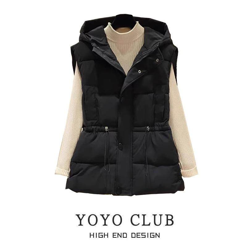 专柜折扣大码秋冬胖mm羽绒棉服马甲女收腰中长款坎肩背心马夹外套,女装/女士精品,马夹,淘宝优惠券,粉丝福利购,淘宝优惠卷