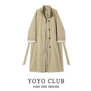 品牌折扣英伦风复古立领风衣外套女2026大码 高级质感显气质风衣潮