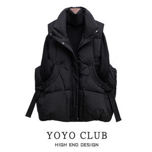 宽松坎肩加厚外穿马夹 羽绒棉马甲棉服外套女韩版 专柜折扣大码 冬季