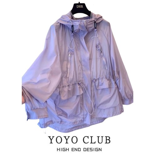 品牌折扣设计感连帽工装防晒衣