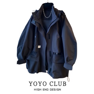 宽松工装 品牌折扣胖MM韩版 时尚 新款 外套女 休闲百搭冲锋衣2026春季