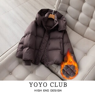 品牌折扣胖MM大码 百搭面包服 超好看保暖时髦连帽外套2025秋冬时尚