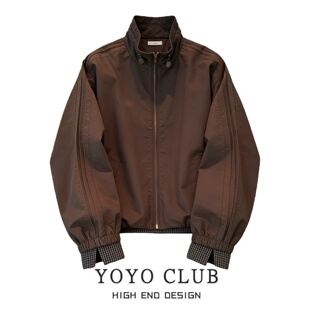 品牌折扣胖MM英伦风时髦立领外套女2026年大码 设计感休闲冲锋衣潮