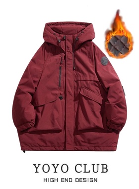 品牌折扣胖MM美式复古休闲时尚夹棉外套2025秋冬百搭简约风棉衣女