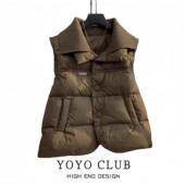 新款 品牌折扣韩版 高级感羽绒棉马甲女2026大码 洋气时髦外穿马夹潮