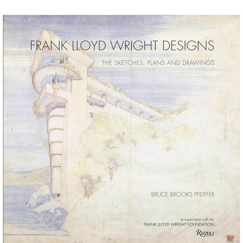 【预售】弗兰克劳埃德赖特的设计草图 计划和图纸Frank Lloyd Wright Designs英文建筑设计建筑师工作室Rizzoli精装进口原版书978