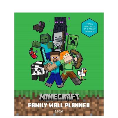 【预售】2026我的世界家族墙历2026 Minecraft Family Wall Planner英文文创日历平装Insight Editions进口原版书Insight Edition