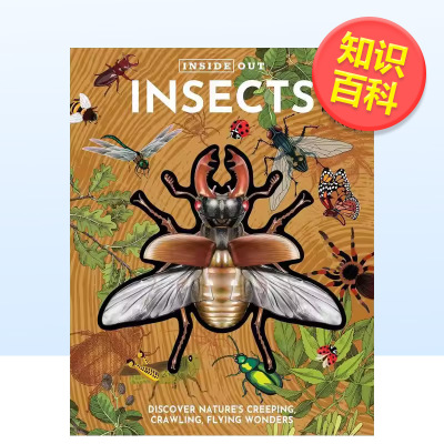 【里里外外】昆虫/地球/龙/蝴蝶/中世纪城堡森林霸王龙鲸鱼【Inside Out】Insects英文儿童绘本知识百科进口原版书Chartwell Books
