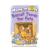 现货 Pets英文儿童分阶阅读CapucilliHarpercollins3 饼干喂宠物Biscuit Feeds the 6岁进口原版 书9780062236968