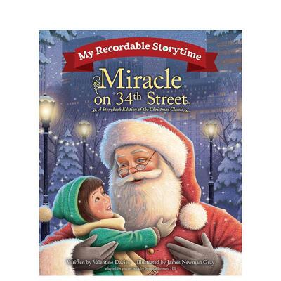 【现货】我的可录制故事时间 34街的奇迹My Recordable Storytime英文儿童绘本节日庆典Valentine Davies Estate精装3-6岁Sourceb