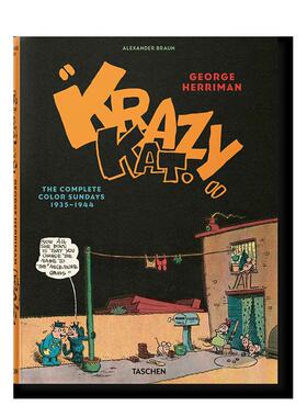 【现货】乔治赫里疯连环漫画艺术1935–1944George Herriman Krazy Kat The Complete Color Sundays 1935–1944英文漫画TASCHEN精