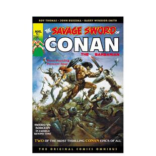 Books The Conan 野蛮之剑原始漫画综合卷1英文漫画进口原版 预售 Sword 14岁以上The 柯南 书精装 Savage Origin Titan
