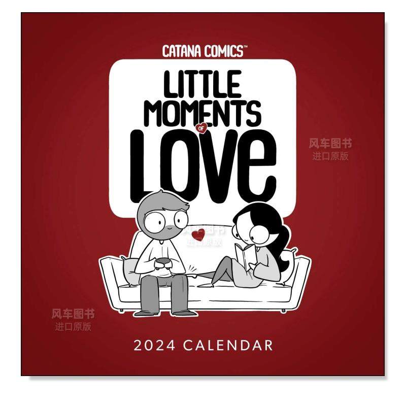 【预售】卡塔纳漫画：爱的瞬间：2024年挂历Catana Comics: Little Moments of Love 2024 Wall Calendar日历原版图书进口外版