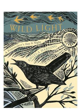 【预售】野性之光一位版画家的昼夜之旅英文插画原画设定集进口原版书精装Wild Light : A printmaker’s day and nightAngela H