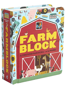 【预售】农场书英文儿童绘本IP系列进口原版外版书精装【Block】FarmblockChrisher Franceschelli Abrams Appleseed