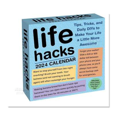 【预 售】生活小窍门：2024 年逐日日历日历进口原版书Life Hacks 2024 Day-to-Day CalendarKeith Bradford Andrews McMeel Publi