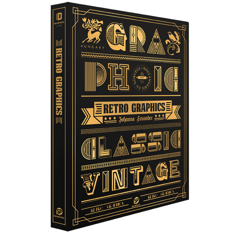 【现货】【善本10周年系列】复古平面善本英文平面设计精装进口原版外版书籍RETRO GRAPHIC SendPoints