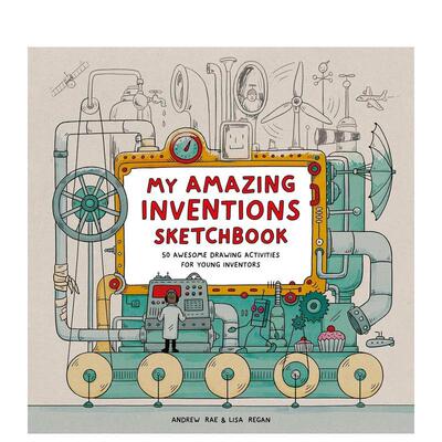 【现货】我的神奇发明手账50个激发创意的绘画挑战My Amazing Inventions Sketchbook英文儿童艺术启蒙Lisa ReganLaurence King平