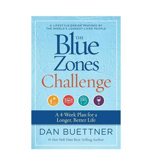 Zones 书Natio 蓝色地带挑战为期4周 进口原版 Buettner简装 Challenge英文生活综合Dan Blue 让生活更长久更美好The 计划 预售