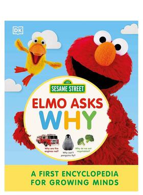 【现货】芝麻街Elmo问为什么成长中的百科全书Sesame Street Elmo Asks Why?英文儿童绘本知识百科DKDK Children6-9岁进口原版书9