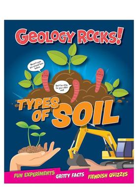 【预售】地质岩石土壤类型Geology Rocks! Types of Soil英文儿童绘本知识百科6-9岁精装进口原版书Izzi Howell Wayland