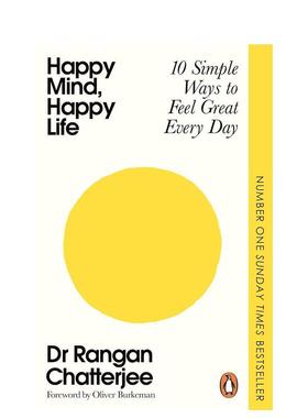【预售】快乐心灵快乐生活Happy Mind Happy Life英文生活心灵励志Dr Rangan Chatterjee平装Penguin Books 进口原版书9781405982