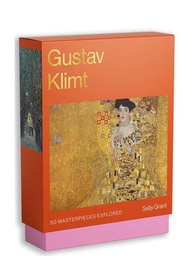 【现货】【艺术大师卡牌】古斯塔夫克里姆特 50幅杰作【The Masters Art Decks】Gustav Klimt英文外国美术19世纪Sally Grant盒装