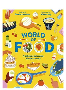 【预售】世界美食World of Food英文儿童绘本交通工具城市人文3-6岁平装Violeta Noy进口原版书Bonnier Books9781835870556