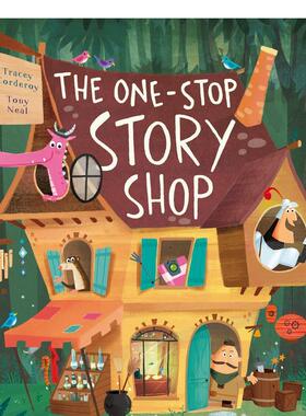 【现货】一站式故事商店The One-Stop Story Shop英文儿童绘本虚构类3-6岁Tracey Corderoy进口原版书Little Tiger Press97817888