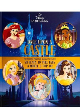 【预售】迪斯尼公主童话城堡英文儿童绘本虚构类进口原版图书精装Disney Princess: Once Upon A Castle6岁-9岁Dienesa LeStudio