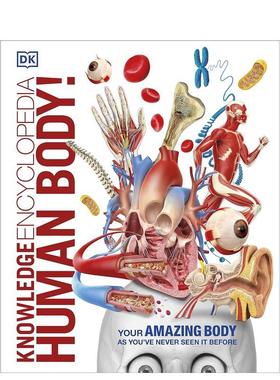 【现货】人体百科全书【DK Knowledge Encyclopedia】Knowledge Encyclopedia Human Body!英文青少年读物DK精装DK Children3-6岁