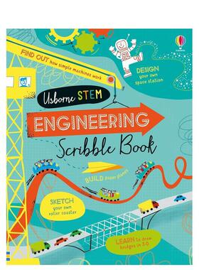 【现货】工程头脑风暴【STEM】Engineering Scribble Book英文儿童趣味Eddie Reynolds?精装Usborne children’s books3-6岁进口原