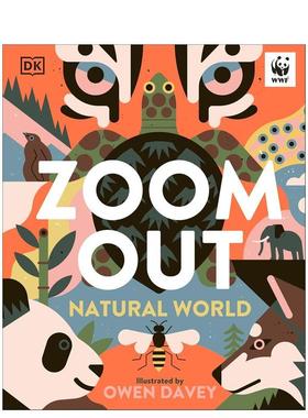 【现货】自然生态全景图鉴 探秘12种标志性动物与奇妙家园Zoom Out Natural World英文儿童绘本动物生态环保Owen Davey精装DK Chi
