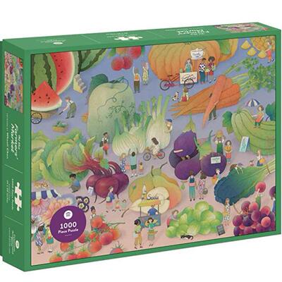 【现货】【1000-Piece】在农贸市场At the Farmers’ Market英文文创拼图精装Princeton Architectural Press进口原版书978164896