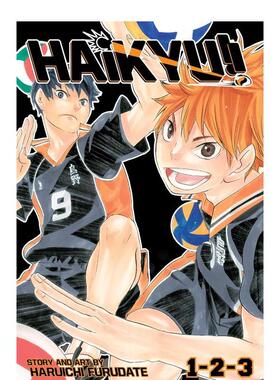 【预售】【VIZ Media】排球少年三合一套装英文漫画Haruichi Furudate进口原版书平装14岁以上Haikyu!! (3-in-1 Edition)， Vol.