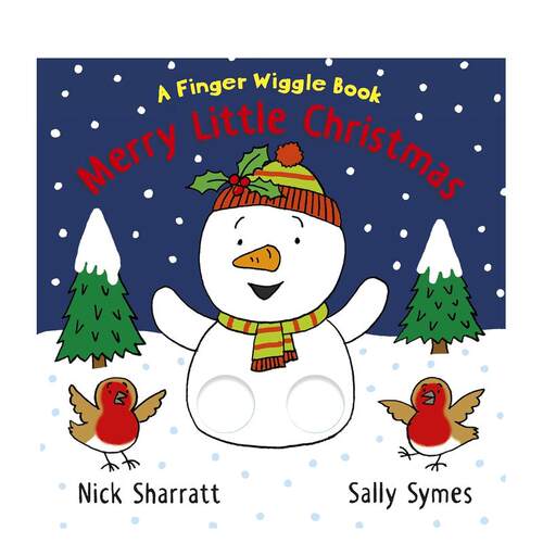 【现货】【洞洞书】快乐小圣诞【Finger Wiggle Books】Merry Little Christmas英文儿童趣味3-6岁纸板书Sally Symes and Nick Sh