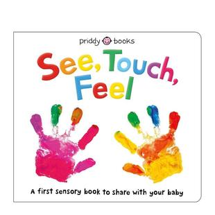 【现货】【感官认知书】观看/触摸/感受【First Sensory Book】See英文儿童趣味Roger Priddy纸板书Priddy Books3-6岁进口原版书9