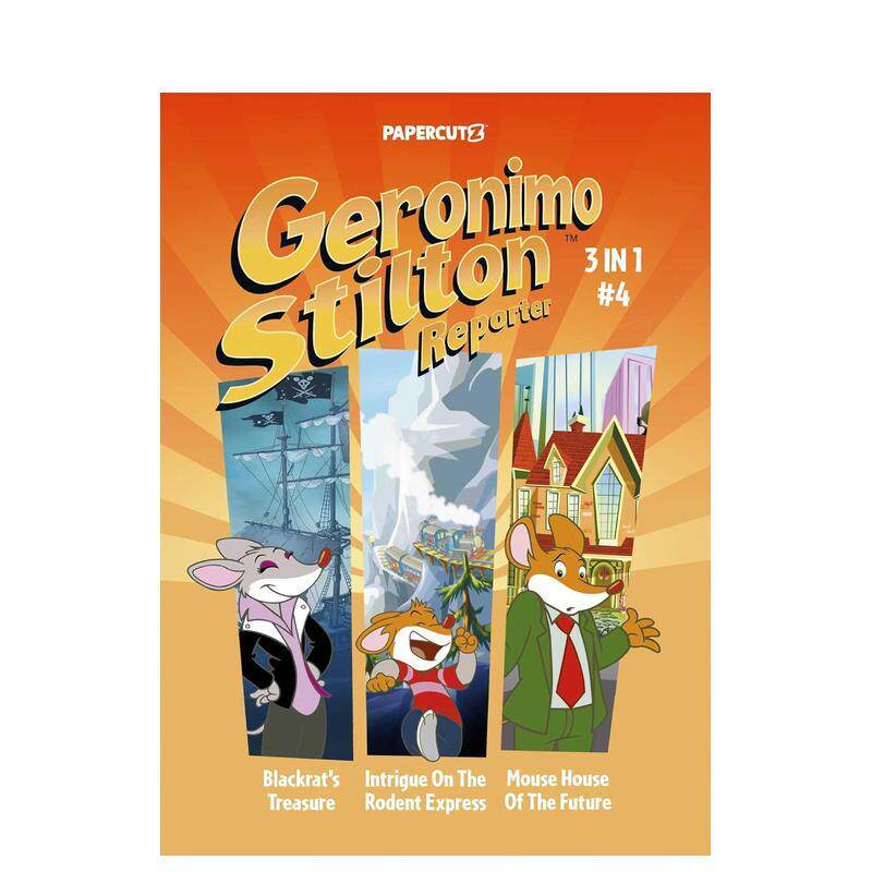【预售】【意大利作家Geronimo Stilton】老鼠记者 3合1版卷4Geronimo Stilton Reporter 3 in 1 Vol. 4英文儿童漫画3-6岁平装Ger