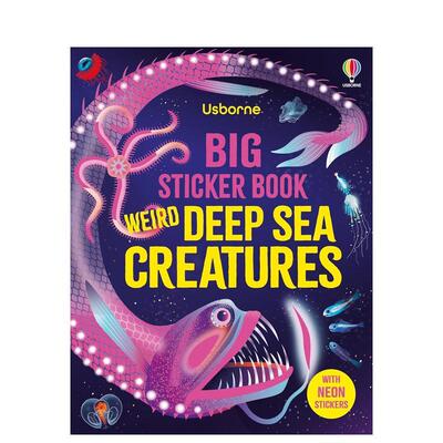 【预售】深海奇观大贴纸书Big Sticker Book Weird Deep Sea Creatures英文儿童趣味Alice James平装Usborne children’s books进
