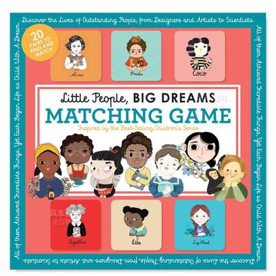 【预 售】小人物,大梦想的配对游英文儿童故事Little People, BIG DREAMS Matching Game: Put Your Brain to the Test with All t