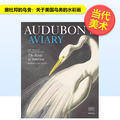 【现货】奥杜邦的鸟舍关于美国鸟类的水彩画Audubon‘s Aviary英文外国美术当代Roberta OlsonSkira Rizzoli精装进口原版书978084