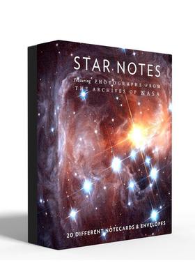 【预售】星体笔记美国国家航空航天局英文文创笔记本Notebook进口原版14岁以上Star Notes20 Different Notecards and Envelopes
