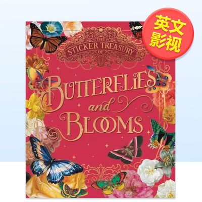 【预售】贴纸宝库花朵和蝴蝶The Sticker Treasury Of Beautiful Blooms And Butterflies英文贴纸书NULL Smith Street Books平装