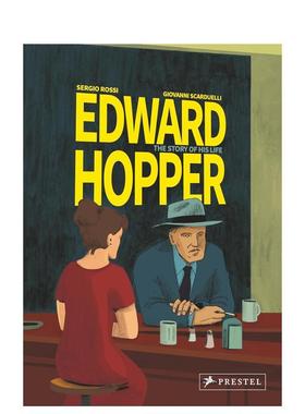 【现货】爱德华霍珀他的人生故事Edward Hopper The Story of His Life英文漫画Giovanni Scarduelli精装Prestel进口原版书978379