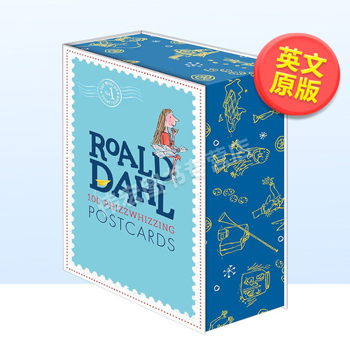 【现货】 罗尔德·达尔100张精美明信片明信片进口原版书Roald Dahl 100 Phizz-Whizzing Postcards盒装Dahl Puffin Books (UK)