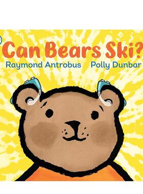 【现货】熊会滑雪吗Can Bears Ski?英文儿童故事Raymond Antrobus精装Walker Books UK3-6岁进口原版书9781406382624